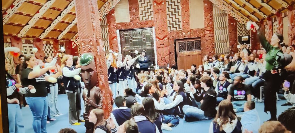 Poi Demonstration in Rotorua, NZ on the Marae