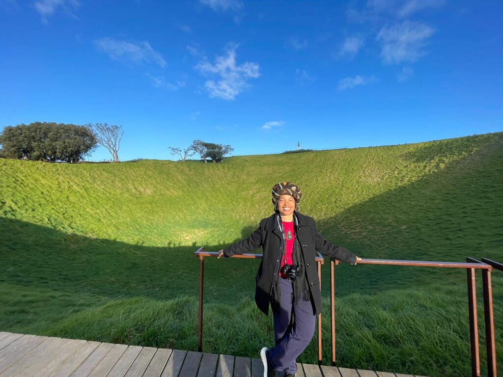 Atop Mt. Eden in Auckland, NZ from Jacquie's Mindfulness Musings Blog